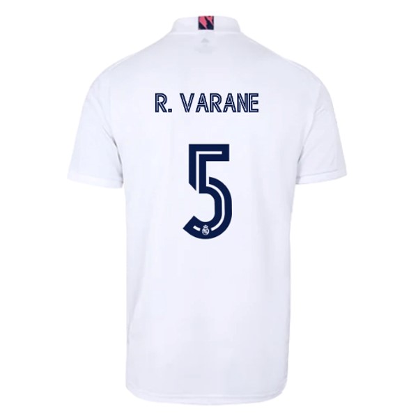 Maillot Football Real Madrid Domicile NO.5 Varane 2020-21 Blanc